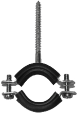 PIPE CLAMP WITH WOOD SCREW