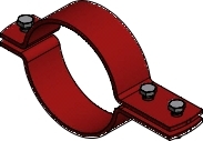TWO-PARTS PIPE CLAMP WITH 3 SCREWS TYPE 130602